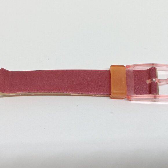 VINTAGE Swatch Ladies Metallic Red Strap - Fits 25mm Swatch Watches - Picture 3 of 7